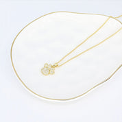 Crystal Collection Pendants CZ Small Dog Paw Pendant - Gold
