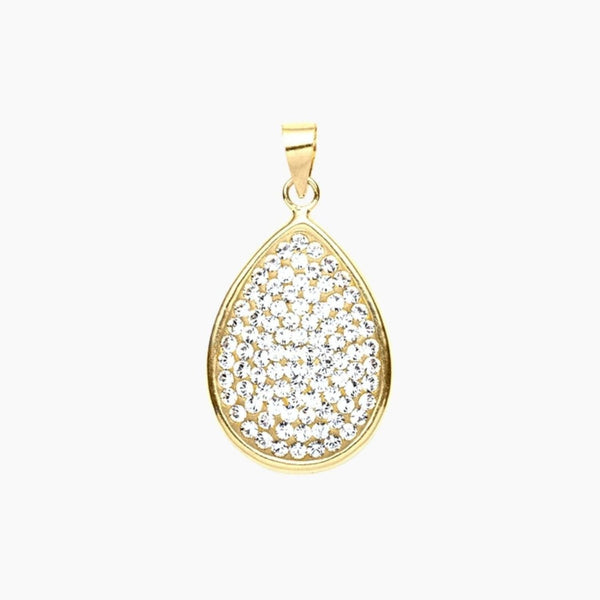 Crystal Collection Pendants Pendant Pave Swarovski Crystal Teardrop Pendant