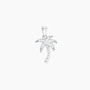 Crystal Collection Pendants Sterling Silver CZ Palm Tree Pendant
