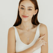 Crystal Collection Pendants Sterling Silver CZ Small Circle Pendant